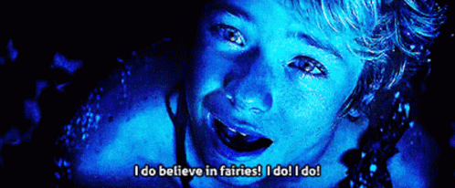 peter pan believe in fairies gif